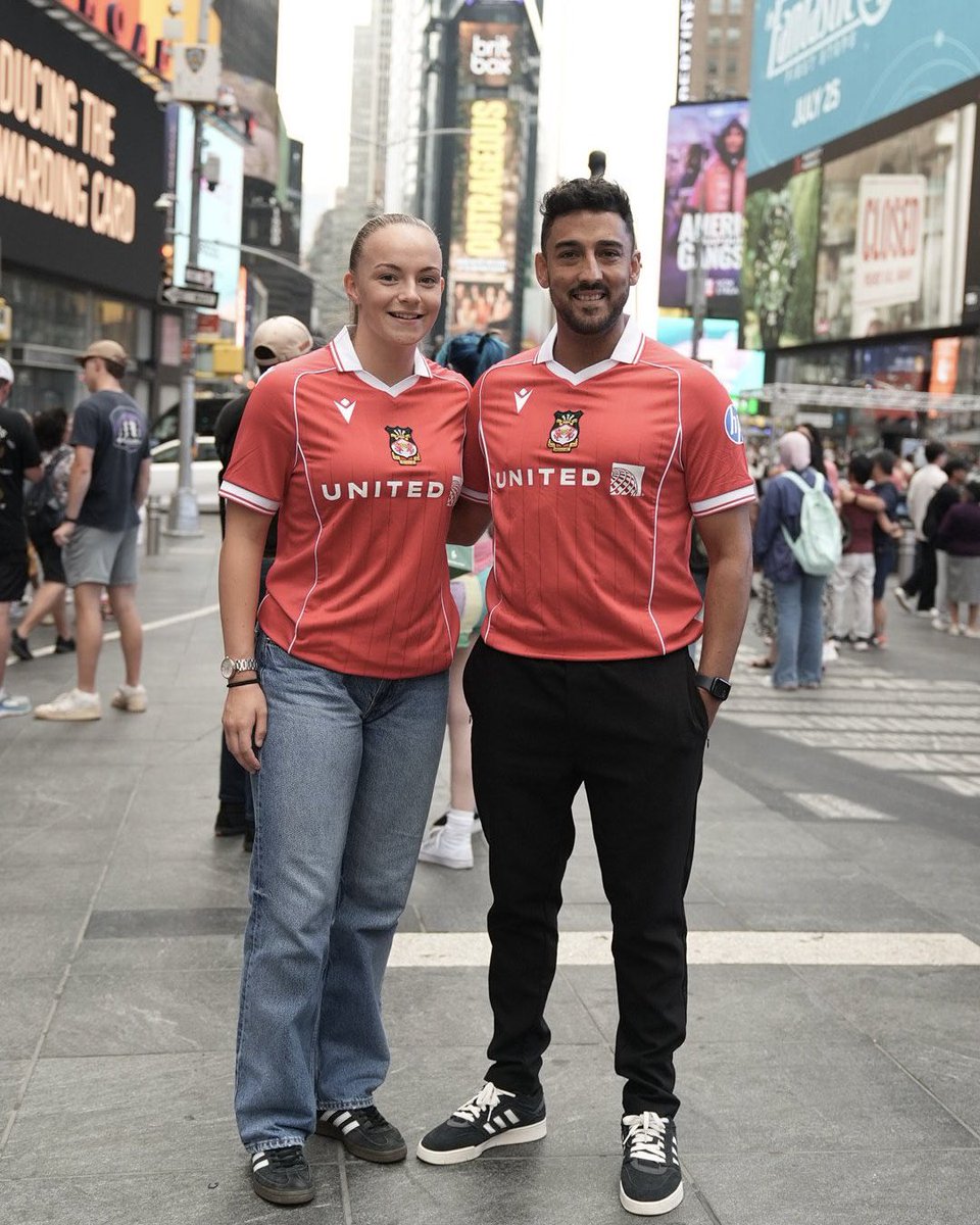 From Wrecsam to Times Square, NY ✈️

Our 2025/26 home kit has landed in-store <a href="/pelesoccershop/">Pelé Soccer</a> 😮‍💨

🔴⚪️ #WxmAFC