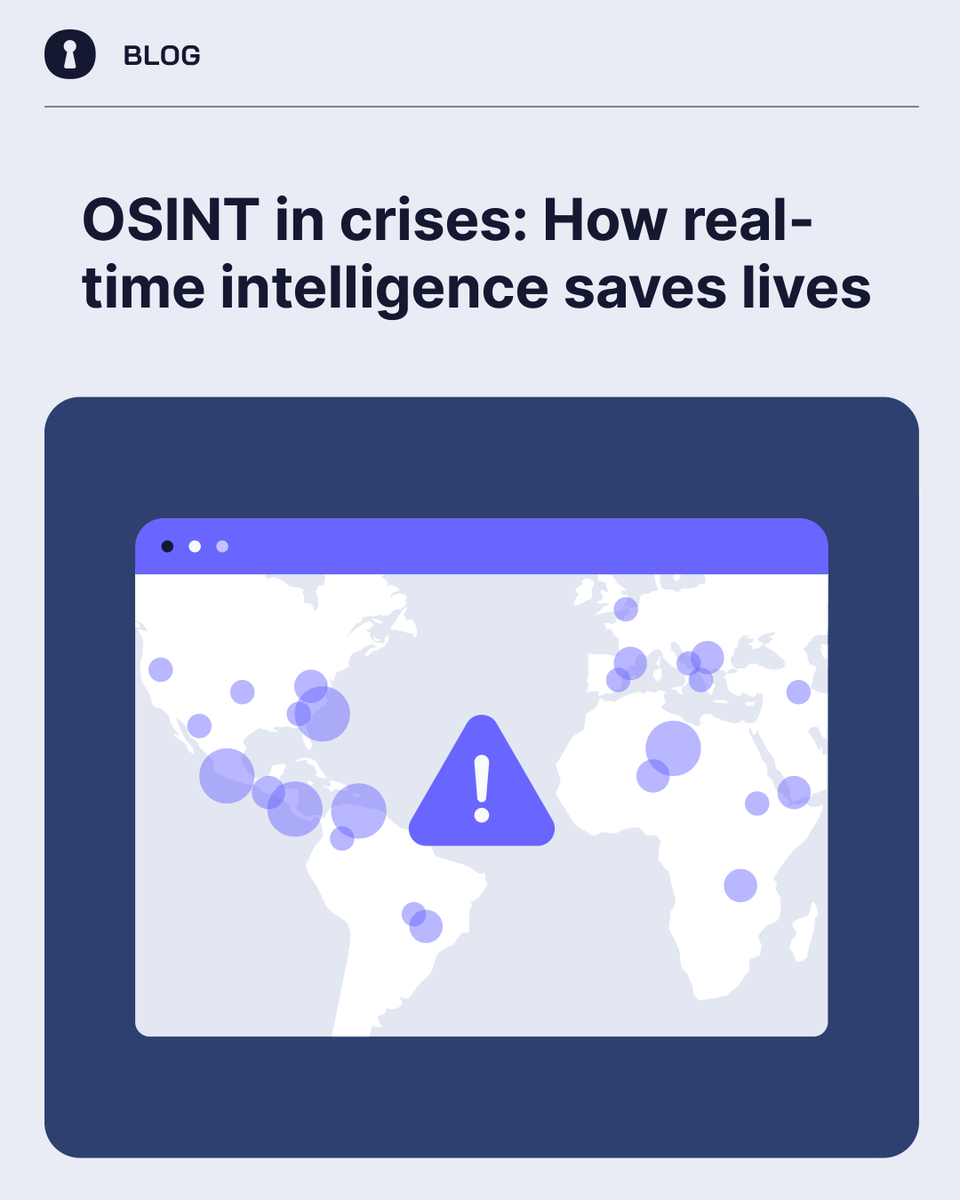 When crisis strikes, real-time information can save lives. 🌍

OSINT gives first responders, analysts and decision-makers the real-time data they need, straight from publicly available sources like social media, satellite imagery and digital channels.

Check out our guide to