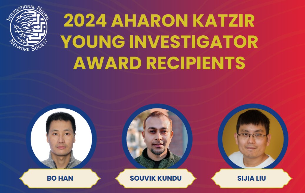 It gives me a pleasant surprise to be recognized as one of the three young investigators of 2024 (award year #IJCNN2025) as conferred by the <a href="/INNSociety/">INNS</a>  
Congratulations to the other recipients <a href="/sijialiu17/">sijia.liu</a> and @ Bo Han
Now its time to go back to the black screen and meetings