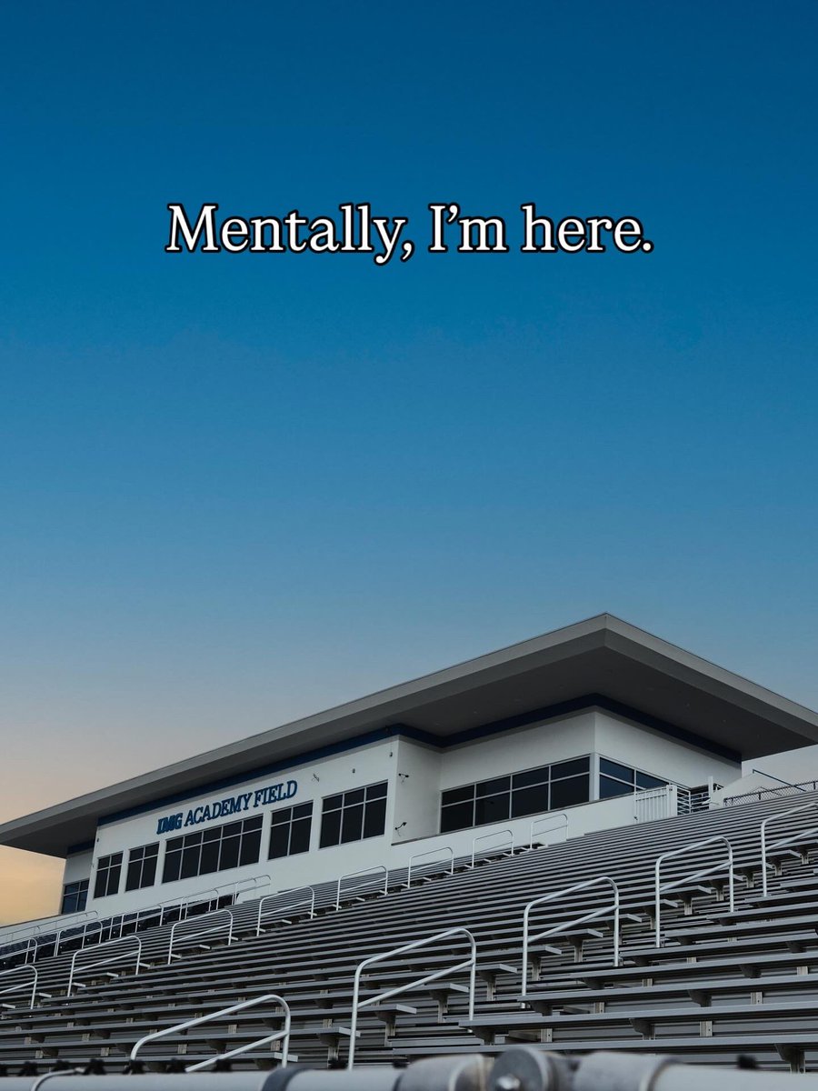 Mentally, we’re here. 

📍IMG Academy Stadium