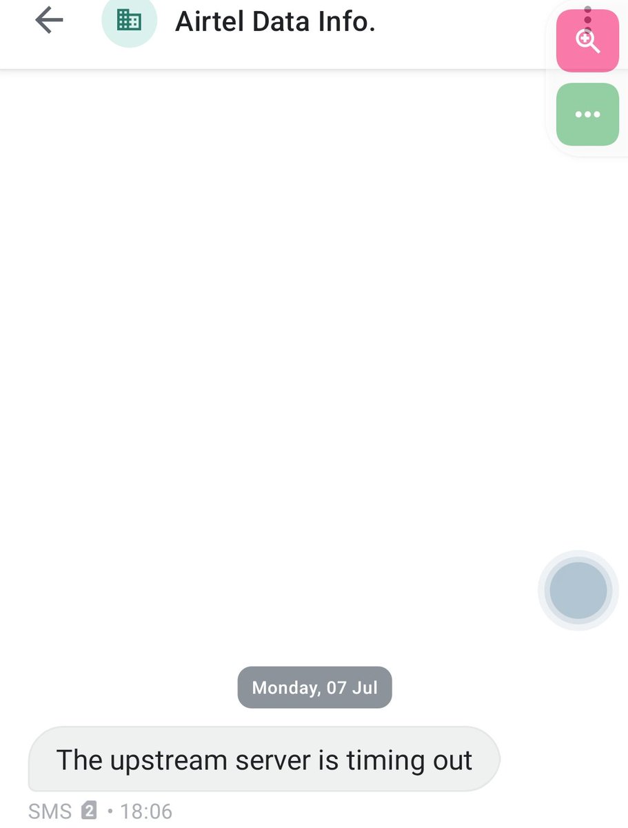 On Monday around 18hrs 06minutes, this happened "The upstream server is timing out" <a href="/Airtel_Zambia/">Airtel Zambia</a> . I launched a complaint on Tuesday around 13hrs. And update nothing has happened in terms of reversing my k20 to +260978514858. Serve us well please and reverse my money