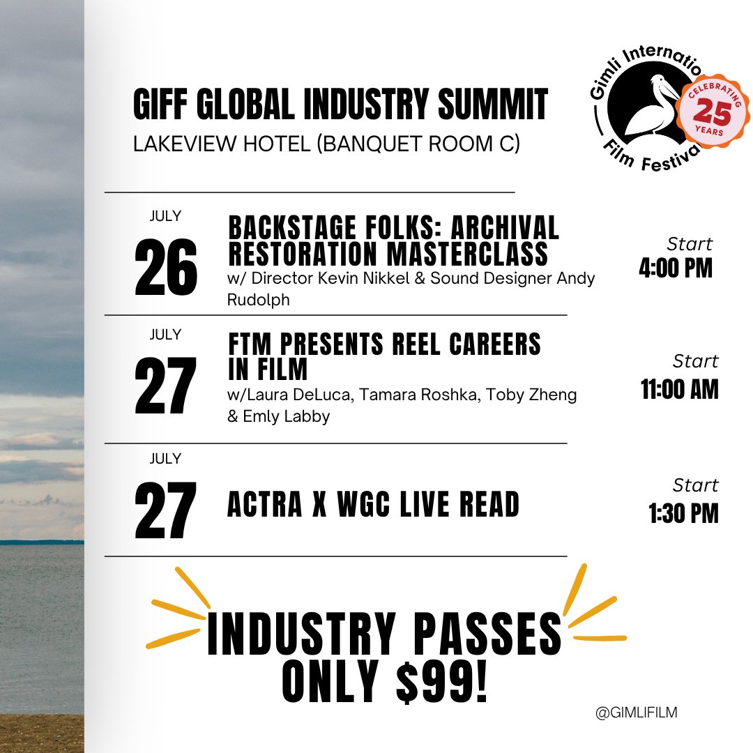 Did you know GIFF has five days of #Industry programming? Check out the schedule at gimlifilm.com/industry