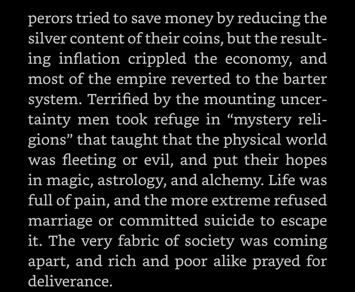 History of the late Roman Empire is very on the nose for our age. (From "Lost to the West").