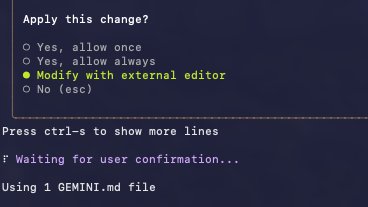 jraad27's tweet image. Hit my usage limit with the Claude Pro subscription I use with Claude Code and opencode and figured I'd try out Gemini CLI while I wait.
Low key feels kinda nice.
I really like the look and there are a few quality of life details I really like (like having an option to modify a…