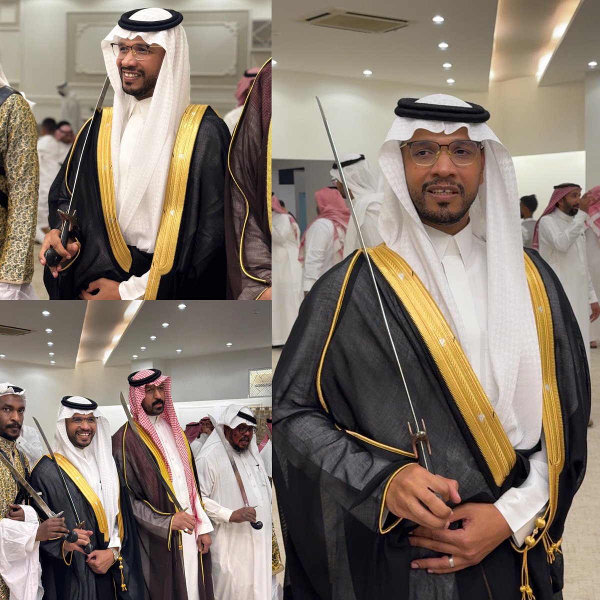 AlulaNafea's tweet image. احتضنت محافظة #العلا ، حفل زواج 
الشاب عبدالله بن أحمد سالم أبو حمود 
 في أجواء بهيجة، واحتفل العريس وسط حضور
ومشاركة الأهل والأحبة، حيث امتزجت الفرحة بالعرضة السعودية والألعاب الشعبية المختلفة.

وأبناء #عشيرة_النافع يزفون التهنئة للعروسين
راجين الله لهم حياة زوجية سعيدة .