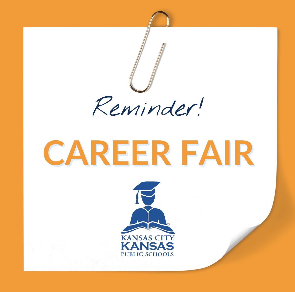 🚨 REMINDER! 🚨
The KCKPS Career Fair is just around the corner!
📅 Wednesday, July 16
🕒 3:30 PM
📍 2025 N. 12th St., Kansas City, KS
Looking for a new opportunity? We’re hiring for all kinds of roles—come meet the team, ask questions, and find your future with <a href="/kckschools/">Kansas City, Kansas Public Schools</a>