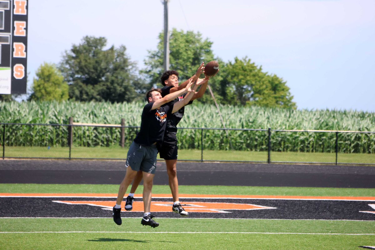 Second stop today was at the Palmyra Panthers walk through practice. Palmyra has a new head coach and return several playmakers.