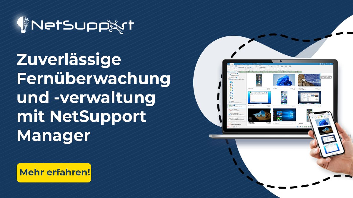 NetSupport_de's tweet image. Zuverlässige Fernüberwachung? ✅ NetSupport Manager bietet schnellen und sicheren IT-Support von überall aus. Kostenlose 30-Tage-Testversion! buff.ly/v7ftleN
#Fernzugriff #ITSupport #NetSupportManager