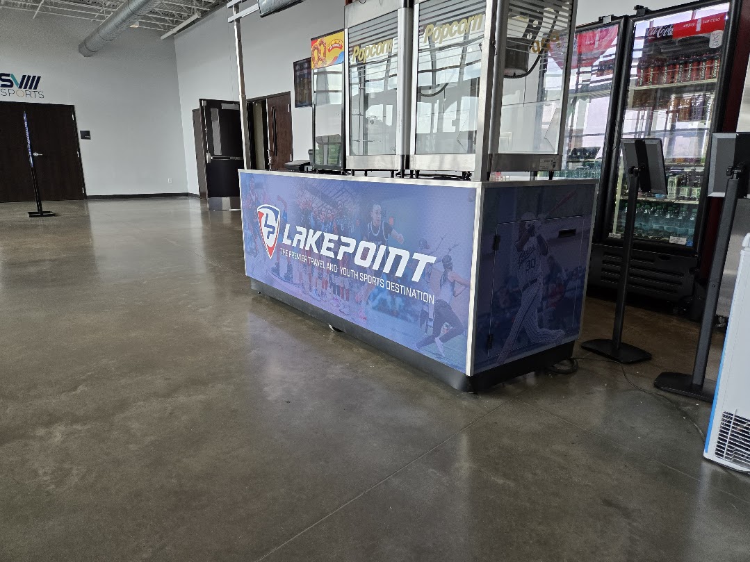 From the fields to the stands, we're dedicated to provide a premium experience! Check out the fresh, branded designs on the concession areas at LakePoint, the premier travel and youth sports destination. If interested please call The Windscreen Factory today at (888) 619-2228