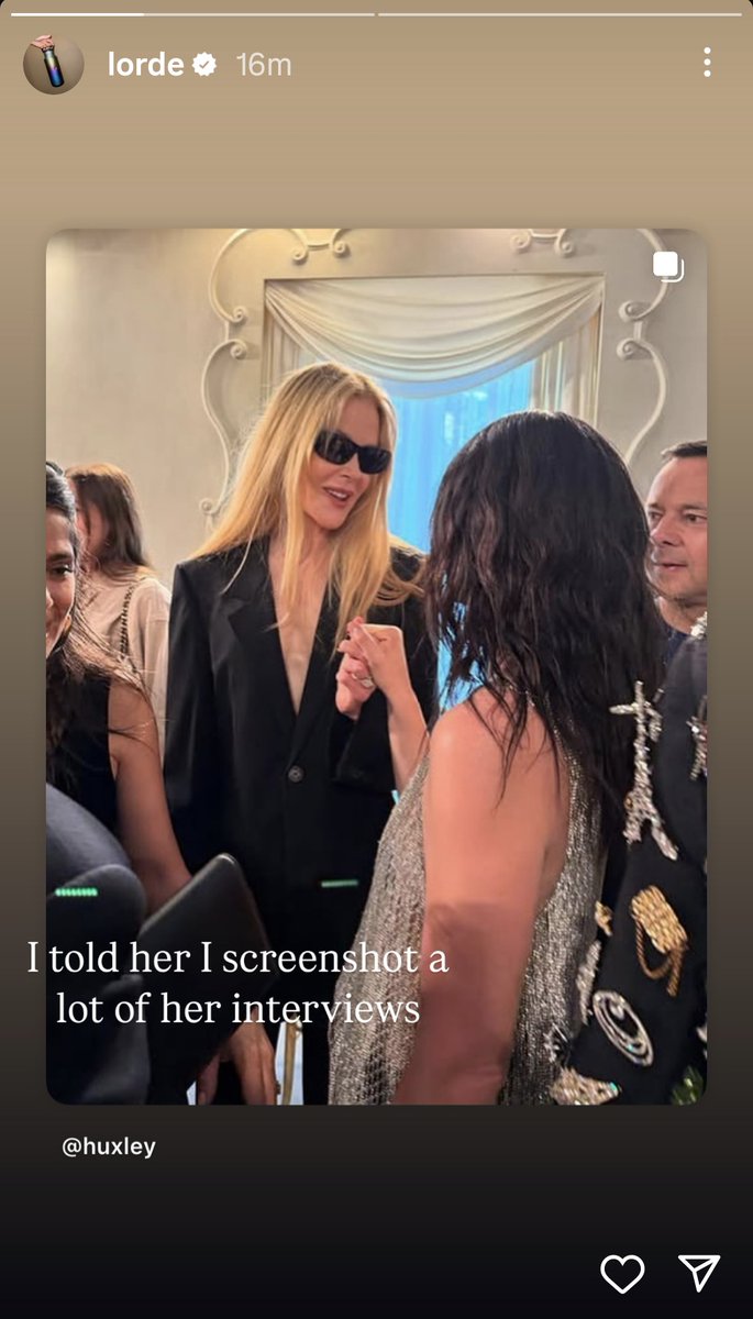 Lorde via her Instagram
with Kyle MacLachlan and Nicole Kidman