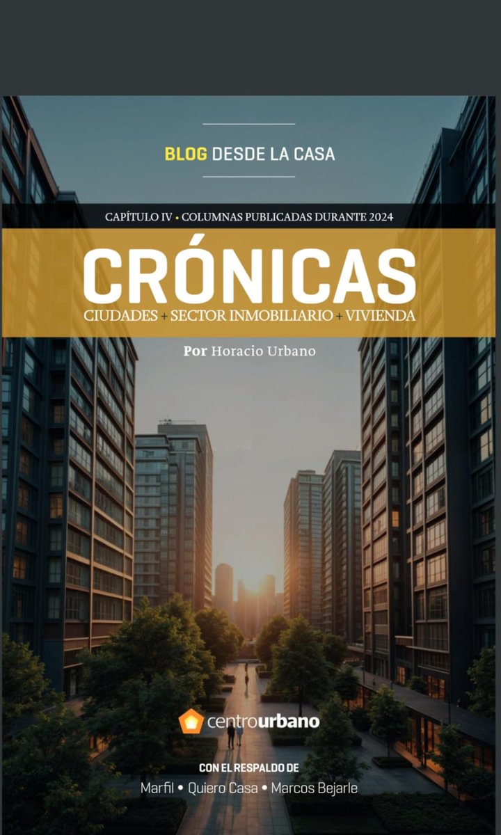 Conoce la perspectiva de la IV edición del #LibroCrónicas donde <a href="/horacio_urbano/">Horacio Urbano</a> habla de distintos temas en los sectores:
✅Inmobiliario 🏙️
✅Vivienda🏡
✅Ciudades🌆
Lee la publicación aquí 👉 ow.ly/pbMP50WefHX