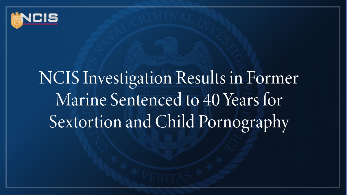 RealNCIS's tweet image. #NCIS Special Agents led the investigation that uncovered a serial sextortion offender & identified nearly 2 dozen victims across multiple states. Former Marine Anthony Fritzinger has been sentenced to 40 years in prison.
🔗 Read more: justice.gov/usao-ednc/pr/f…
#JusticeServed
