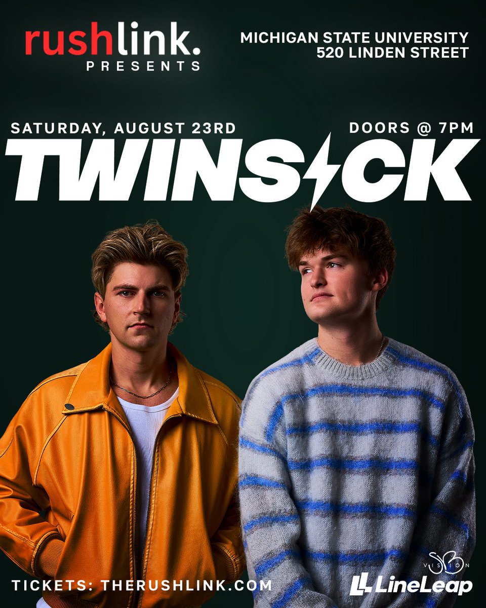 therushlink's tweet image. TWINSICK FOR MSU WELCOME WEEK!
After selling out DaBaby, we had to add another show. Limited tickets available now on LineLeap.