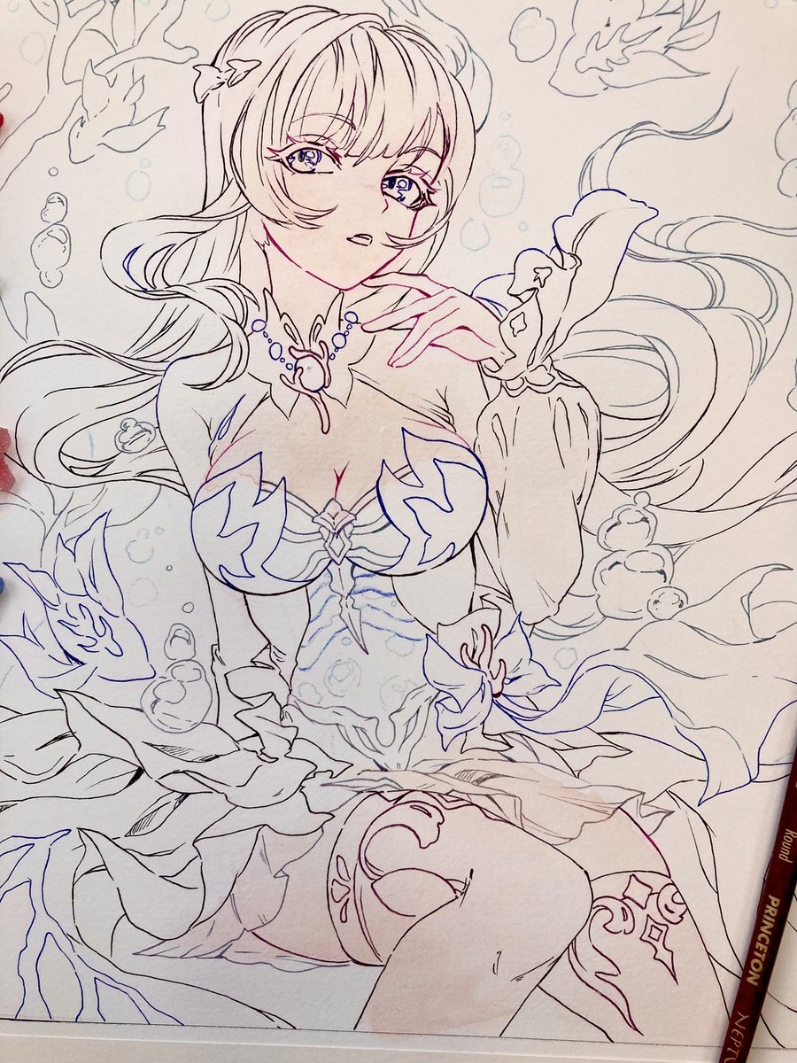 oakteaparty's tweet image. New piece!! Hysilens from honkai star rail
Live now working in watercolor! 💖💕✨
🎉 twitch.tv/OakteaParty 💫