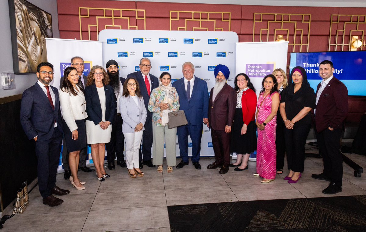 fordnation's tweet image. It was an honour to attend the TMU Medical School Donor Appreciation Event in Brampton today. Thanks to the generosity of the Dhillon family and strong leadership from TMU, we are one step closer to opening a new medical school that will help train the next generation of doctors.