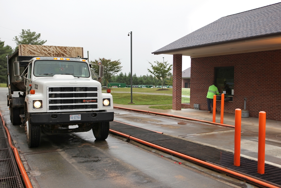 CityofWS's tweet image. Larger haulers should expect delays at Hanes Mill Road Landfill. One of two scales is out-of-service on the right side of the scale house due to a lightning strike earlier this month. Repairs have been scheduled. BUT customers with vehicles & trailers meeting flat rate…
