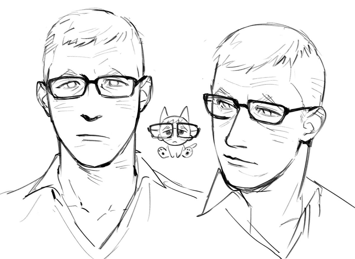 Erik looks so cute in glasses🥺