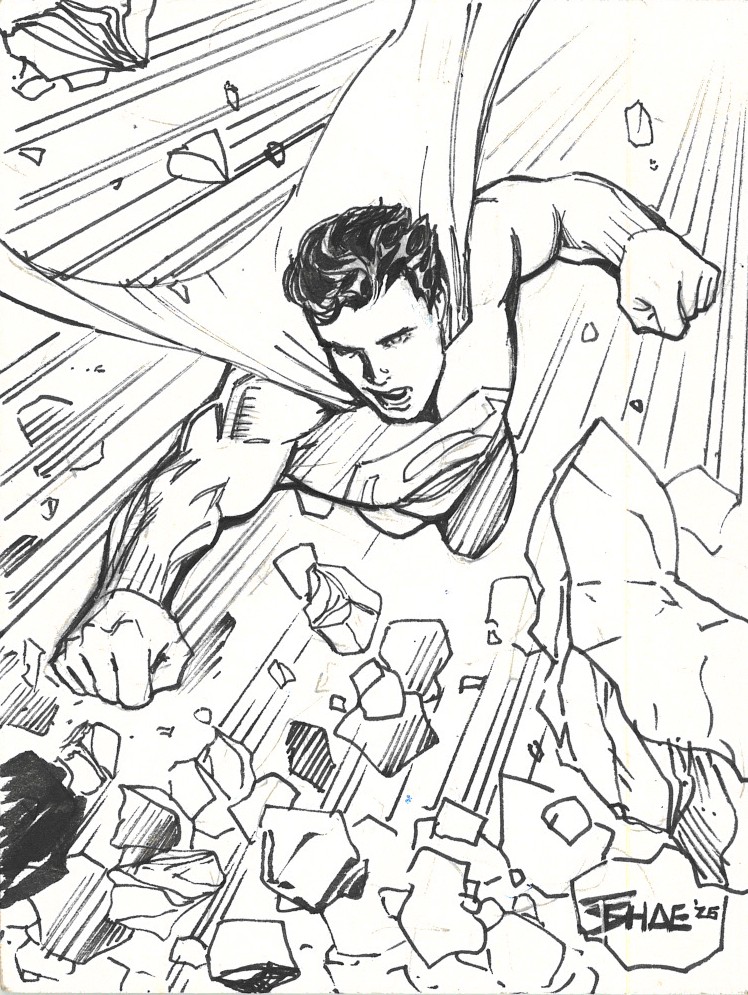 JasPosey's tweet image. A gift from the artist. Superman sketch card by
@TShoemaker57438 cafurl.com/?i=31902 #TerryShoemaker #artistgift #Superman #ClarkKent #KalEl #JusticeLeague #JL #Krypton #ManofSteel #DailyPlanet #Smallville #Metropolis #LastSonofKrypton #FortressofSolitude #Supermanart
