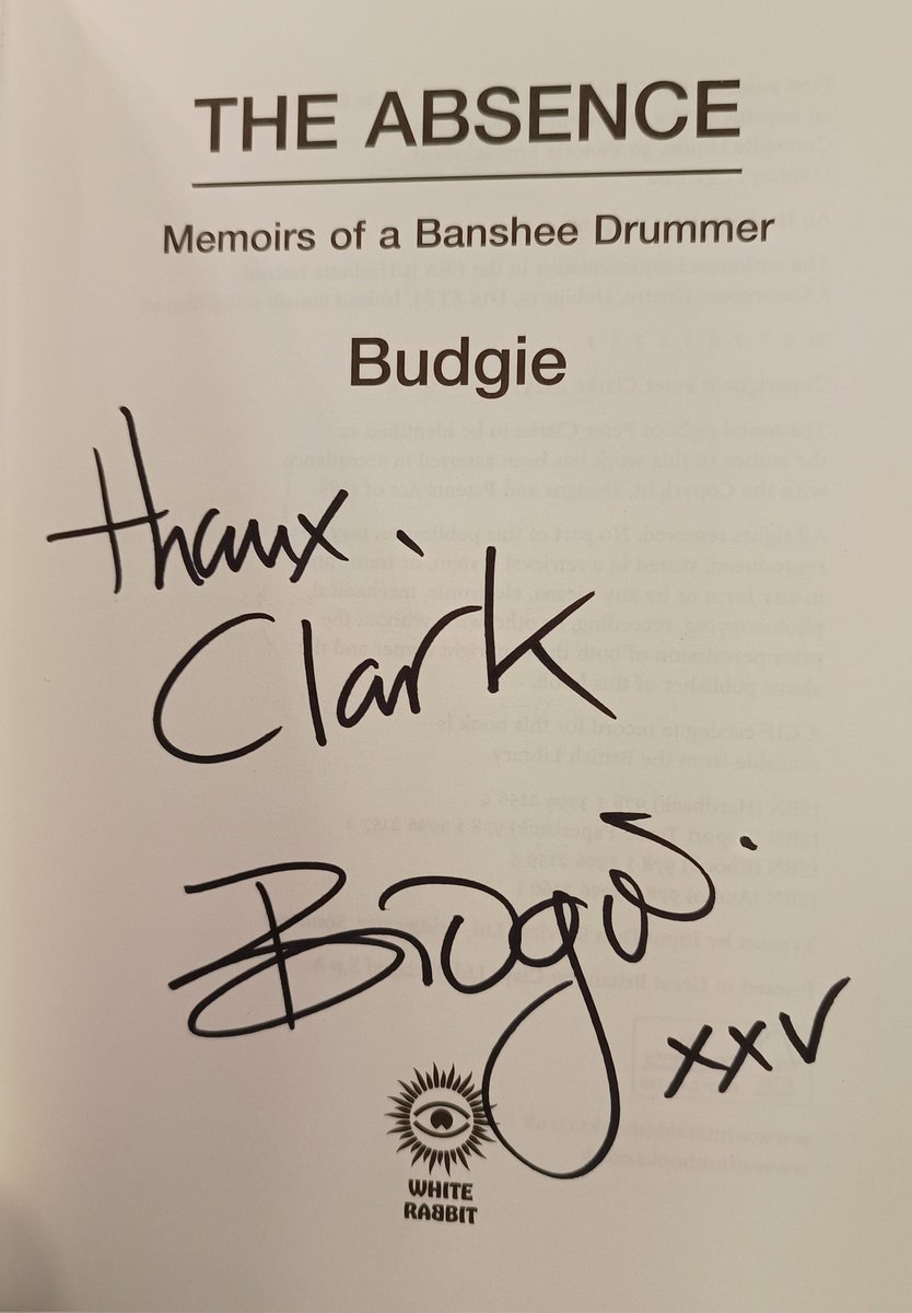 "Aye, that's right.  My Christian name is the same as your surname but nae e".   A great evening listening to the very erudite Peter Clarke (aka Budgie) courtesy of #ToppingsEdinburgh