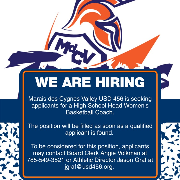 High School Head Women's Basketball Coach Opening.