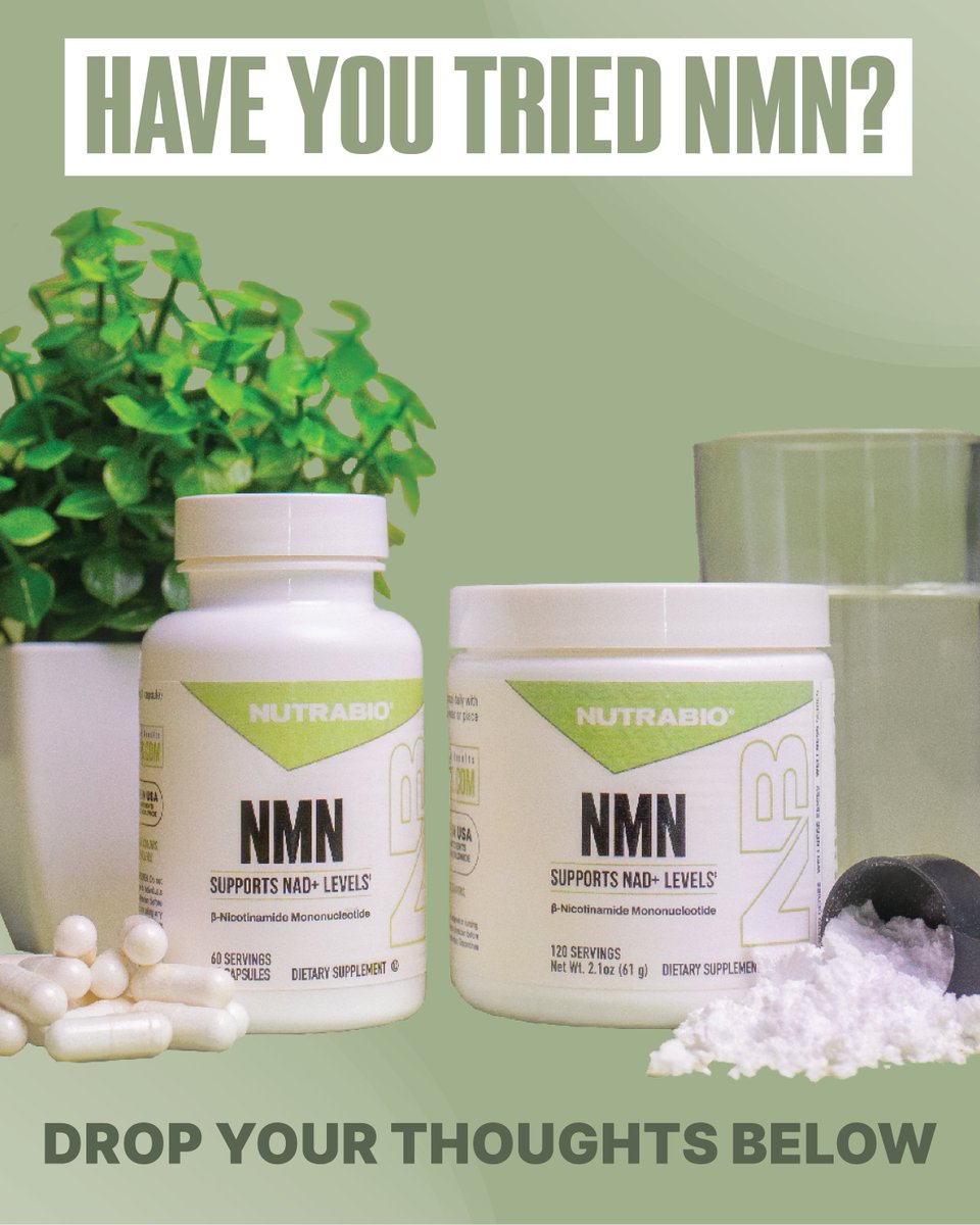 Time to take a deep dive into NMN!! 

Ready to age smarter? 🧠💪

#healthyaging #nmn #sciencefacts #supplementfacts nutrabio.com/products/nmn?u…