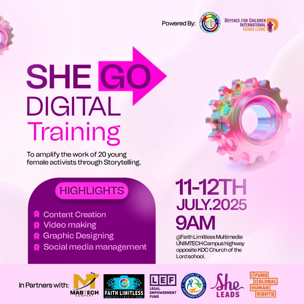 Defence For Children Sierra Leone (@dci_sierraleone) on Twitter photo We're digitalizing youth-advocacy!
20 young female activists set to amply their activism through storytelling, content creation, video making, graphic designing, and social media management!
Thanks to our partners!
👇👇👇
<a href="/DCIsecretariat/">Defence for Children International</a> <a href="/leone_she/">SHE LEADS Sierra Leone</a> We're digitalizing youth-advocacy!
20 young female activists set to amply their activism through storytelling, content creation, video making, graphic designing, and social media management!
Thanks to our partners!
👇👇👇
<a href="/DCIsecretariat/">Defence for Children International</a> <a href="/leone_she/">SHE LEADS Sierra Leone</a>