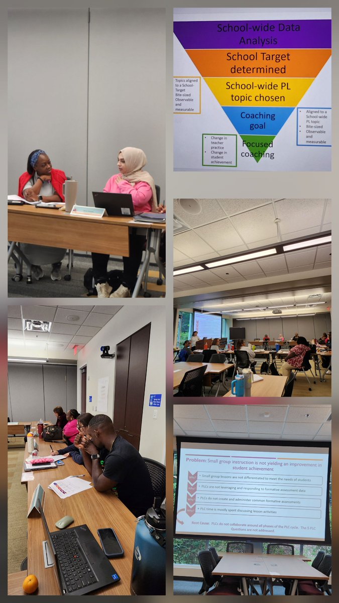 Day 2 of our Aspiring Instructional Coaches Program focused on asking why and using data to guide impactful coaching. Aspiring Coaches practiced conducting a needs analysis through data triangulation and developed SMART goals centered on teacher and student growth. #Aspire2Coach