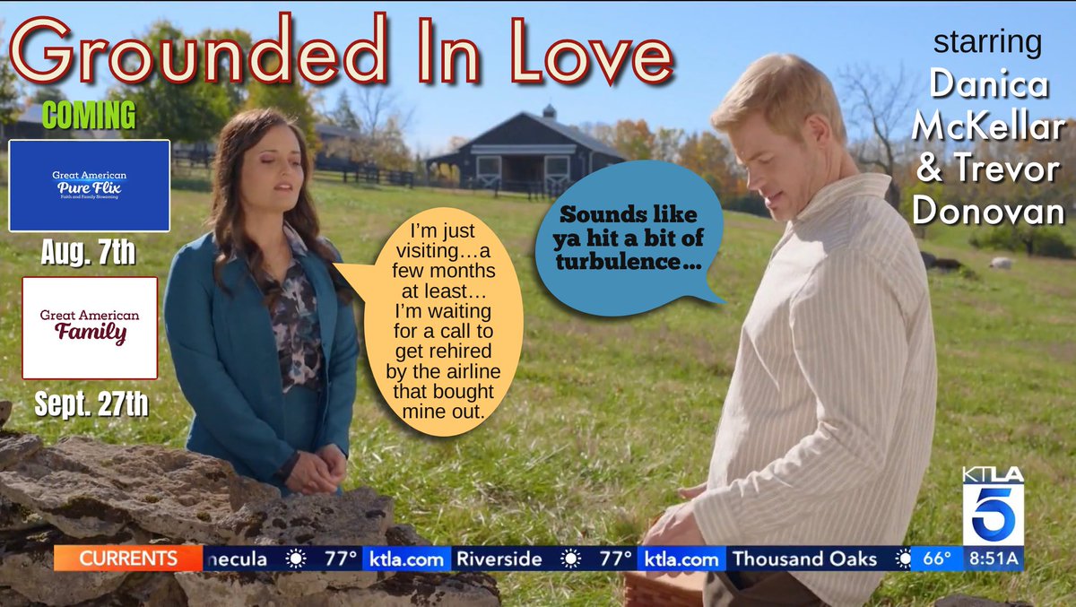 MistiB320592's tweet image. 🚨🩷Check out this NEW clip from #GroundedInLove costarring Trevor Donovan & Danica McKellar on @KTLA during Danica’s interview TODAY aired JUST ahead of the @GAfamilyTV & @PureFlix Facebook LIVE event (RSVP on FB) at 8pm ET TONIGHT! SEE MORE SNEAK PEEKS!! ktla.com/video/danica-m…