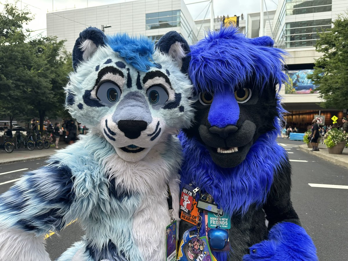 Sharing that spot light with the fabulous <a href="/kodi_lion/">Kodi BigKat 🔜 Furry Migration</a>  was awesome seeing this Lion!! :3

📸 <a href="/MekaliKaga/">Mekali Amayas Kaga 🔜 CCAC #BacktoSchool</a> 
📍<a href="/anthrocon/">Anthrocon, Inc.</a>