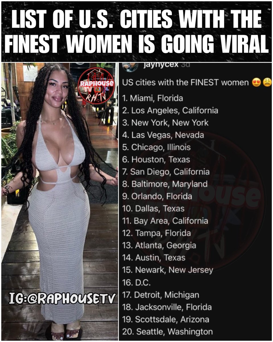 List of U.S. Cities with the Finest Women is now going viral 😳 agree or disagree?