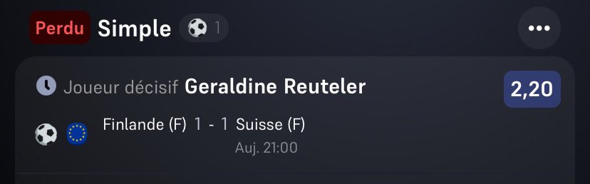 smcn_10's tweet photo. Bonsoir,
@WinamaxSport 
Je me permets de vous contacter concernant le règlement de mon pari sur la passe décisive de Reuteler lors du match Suisse - Finlande.

Après vérification, l’action en question montre clairement que c’est bien Reuteler qui réalise la passe décisive. https://t.co/R9SJSRoXDY