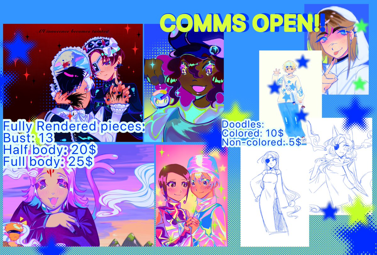 Unicelluar0rgan's tweet image. ‼️MY COMMISSIONS ARE OPEN‼️