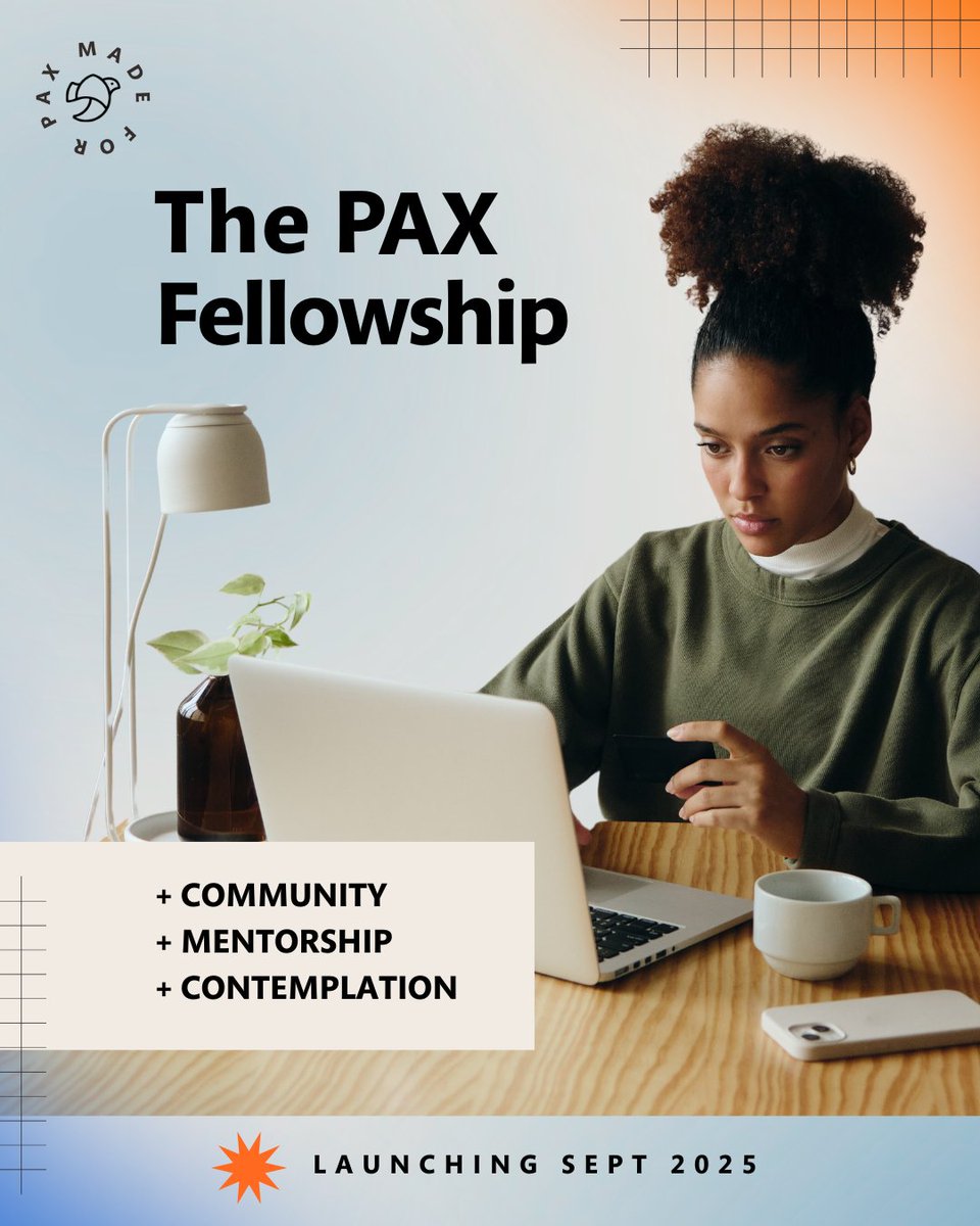 The PAX Fellowship offers 9-month cohorts (ages 25-45) in Writing, Poetry, Songwriting, Contemplative Activism, Women's Leadership, Visual Storytelling &amp; Youth Leadership.
50-100% scholarships available! Apply by July 15th at madeforpax.org/fellowship
#PAXFellowship #Ad