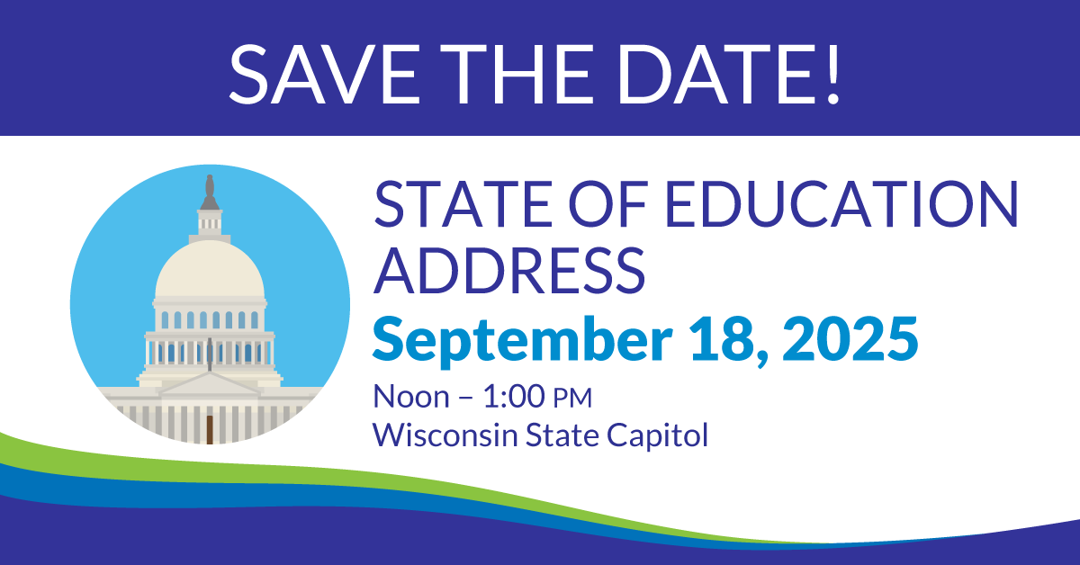 Mark your calendars, the next State of Education Address is coming to a capitol building near you on September 18!