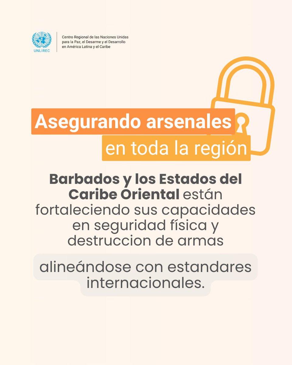 UNLIREC's tweet image. 🧰 Armerías seguras significan comunidades más seguras

La próxima semana, funcionarios de 🇧🇧 Barbados y del Caribe Oriental participarán en el Curso de Gestión de Armerías en 🇬🇩 Granada

Organizado con @GNDPOLICEFORCE  | Financiado por 🇺🇸 INL-USA
