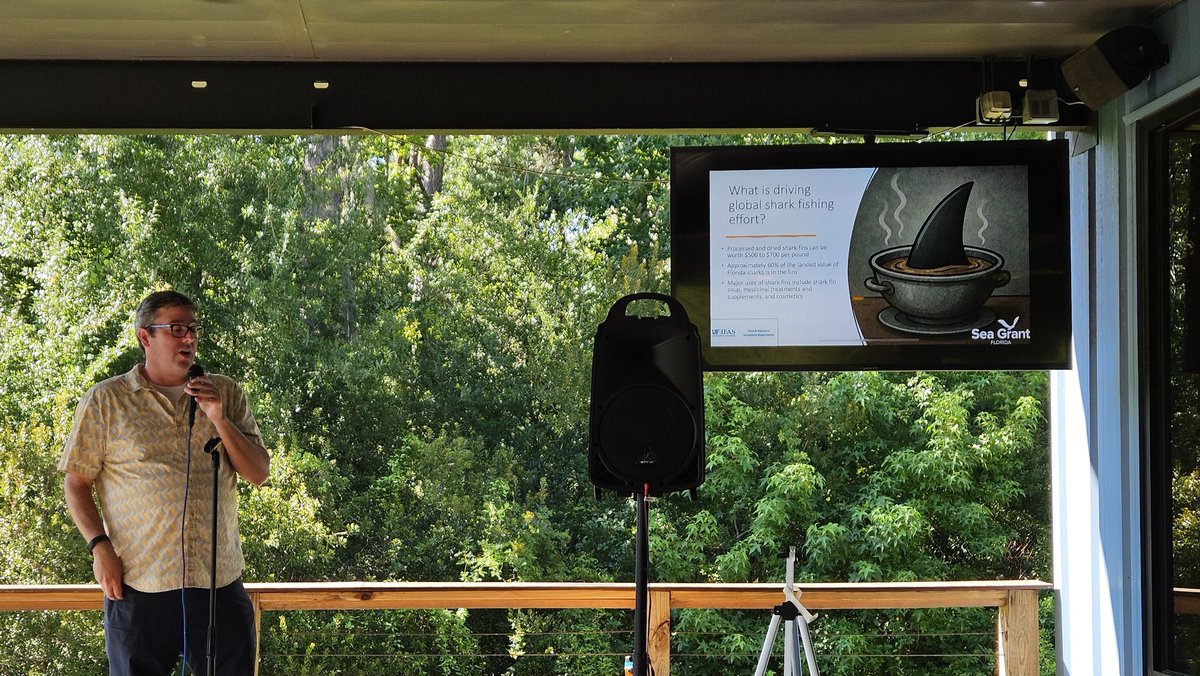 Chris Vivian (@cvivian86) on Twitter photo Dr Ropicki is dropping knowledge at #SharksOnTap at <a href="/SwampHead/">Swamp Head Brewery</a> today! Shark fin soup?? Nope - that actually damages shark populations. Learning a lot! Thanks <a href="/FloridaSeaGrant/">Florida Sea Grant</a>, <a href="/UF_IFAS/">UF IFAS Solutions</a> amd @uf_ifas_fred Dr Ropicki is dropping knowledge at #SharksOnTap at <a href="/SwampHead/">Swamp Head Brewery</a> today! Shark fin soup?? Nope - that actually damages shark populations. Learning a lot! Thanks <a href="/FloridaSeaGrant/">Florida Sea Grant</a>, <a href="/UF_IFAS/">UF IFAS Solutions</a> amd @uf_ifas_fred