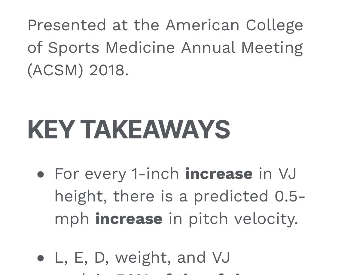 Vertical Jump ⬆️    Throwing Velocity ⬆️

Becoming more explosive will transfer to EVERY sport. 

Leverage the weight-room to take your game to the next level 💪🏻✈️