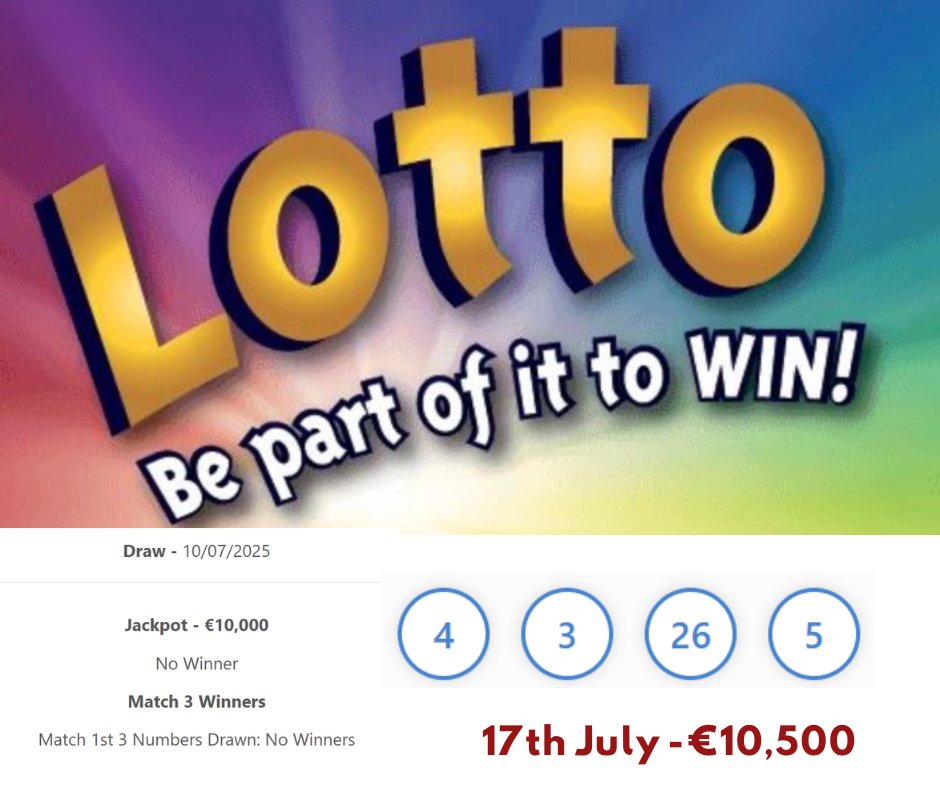 Still no winner of our Lotto jackpot - make sure you are in with a chance of winning €10,500 next week!
ballyboden.clubzap.com/products/12165…