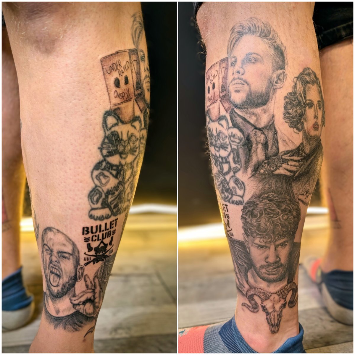 How lucky am I to not only be with someone who supported and encouraged me to go after my dream job but also let's me use their leg as my own sketch book 💕✍️