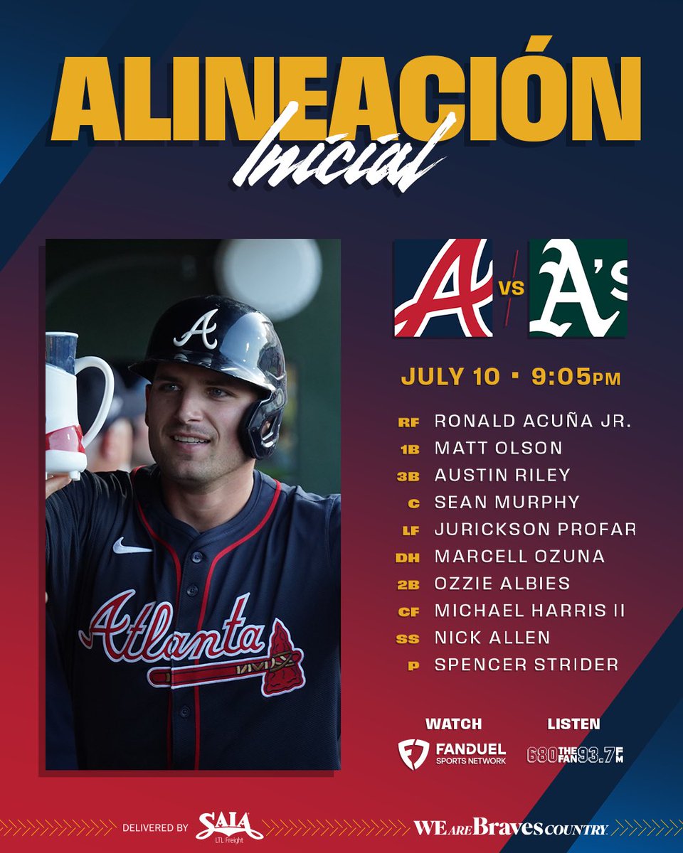 Nuestro abridor de hoy💪

#BravesCountry