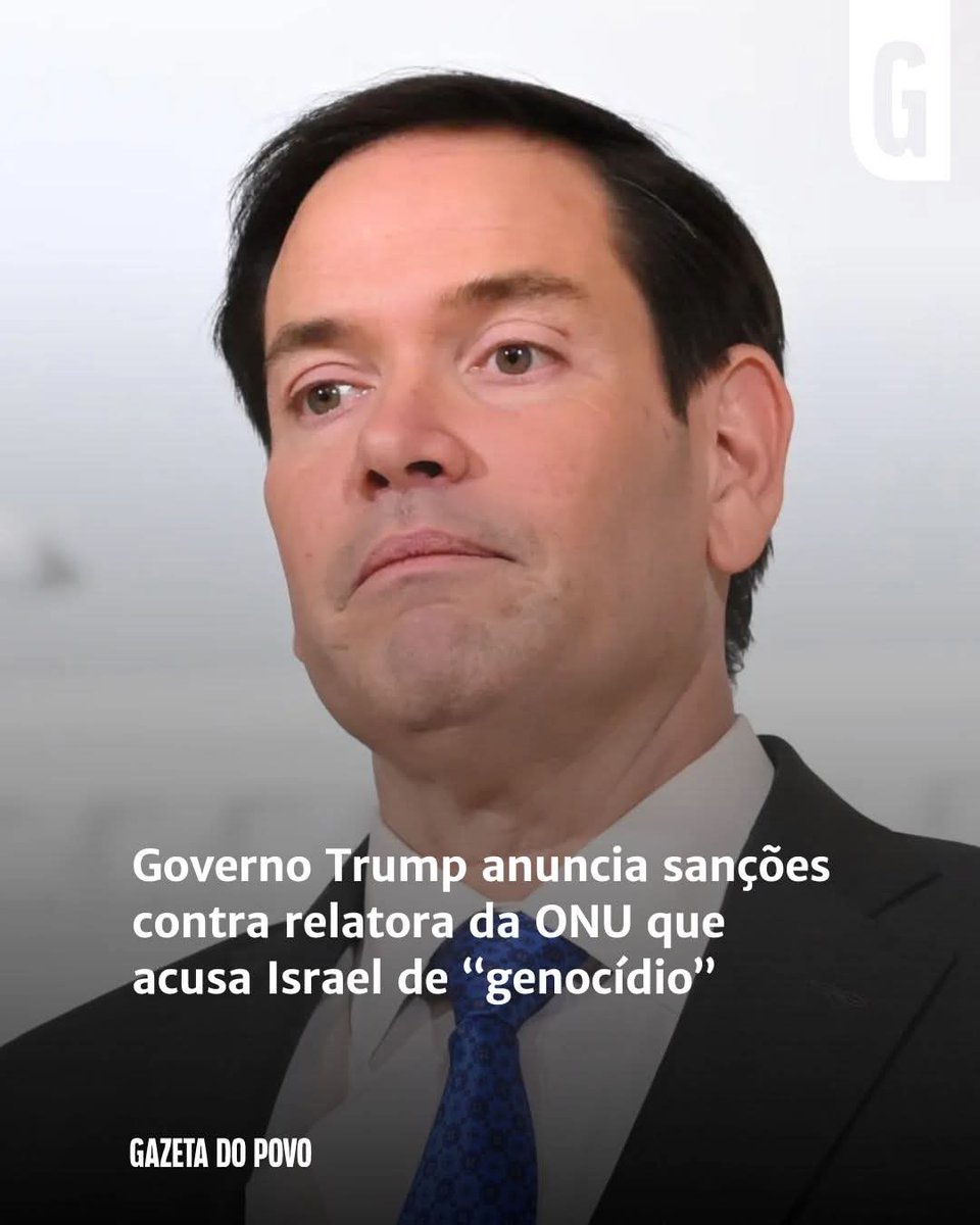 O Departamento de Estado americano anunciou nesta quarta-feira (9) que emitirá sanções contra uma relatora da ONU que acusa Israel de cometer "genocídio" contra palestinos na Faixa de Gaza.