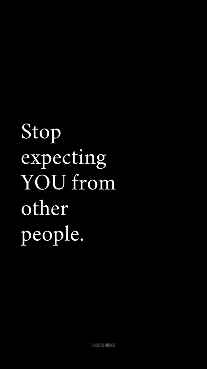 Stop expecting..
