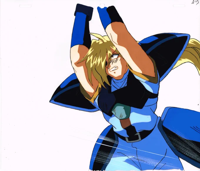 Slayers Animation Cel and Douga Scan of Gourry from episode 26 Zap! Victory is Always Mine!