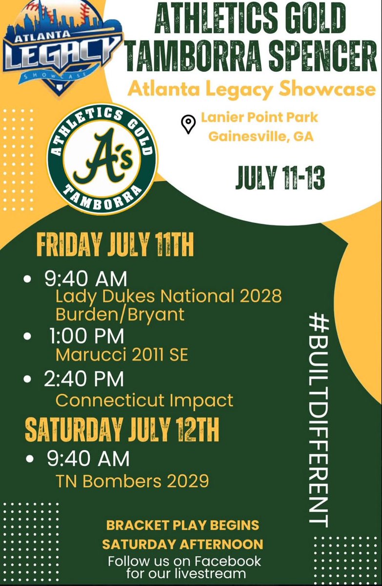 Brylyn Parsons (@brylynparsons) on Twitter photo We are heading to the Atlanta Legacy Showcase! We are excited to play and compete with some great teams! We hope to see some coaches stop by and watch our games!!!
<a href="/CoachPerkinsSB/">Sharon Perkins</a> <a href="/RadkeCortney/">Cortney Radke</a> <a href="/Jake_Sandlin12/">Coach Sandlin</a> <a href="/kennedykrull_/">kennedy krull</a> <a href="/UGACoachTony/">Tony Baldwin</a> <a href="/NateTompkins/">Coach Nate</a> <a href="/MackPuck01/">Mackenzie Puckett</a> <a href="/Coach_Alameda/">Lonni Alameda</a> We are heading to the Atlanta Legacy Showcase! We are excited to play and compete with some great teams! We hope to see some coaches stop by and watch our games!!!
<a href="/CoachPerkinsSB/">Sharon Perkins</a> <a href="/RadkeCortney/">Cortney Radke</a> <a href="/Jake_Sandlin12/">Coach Sandlin</a> <a href="/kennedykrull_/">kennedy krull</a> <a href="/UGACoachTony/">Tony Baldwin</a> <a href="/NateTompkins/">Coach Nate</a> <a href="/MackPuck01/">Mackenzie Puckett</a> <a href="/Coach_Alameda/">Lonni Alameda</a>