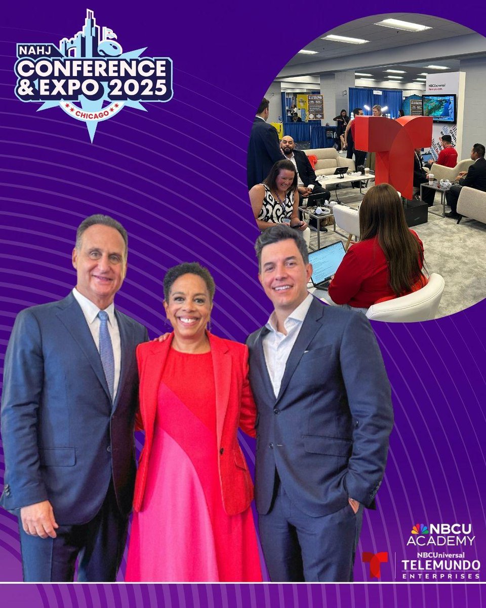 NBCUTelemundo's tweet image. 📰 Tomorrow’s newsrooms start here. From dynamic student panels to meaningful conversations at the Career Expo, we were proud to support and connect with the next generation of Latino journalists at #NAHJ25.

#ElPoderEnTi’s #TelemundoAcademy is on the ground at #NAHJ2025,…