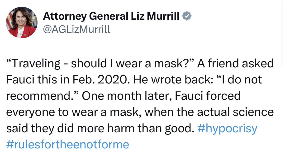 ag_landry's tweet photo. I thought Lizzie said masks were harmful?
#hypocrisy #rulesfortheenotme https://t.co/KyqqW0ZLuB