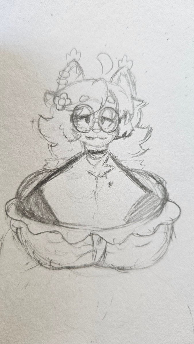 Did a quick doodle at work of <a href="/swiiiiitch/">milk</a>'s oc Vern :>