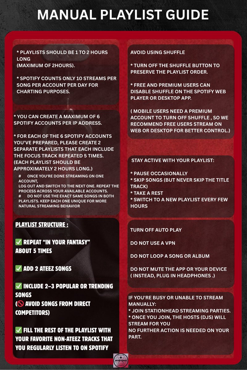 ⚠️ REMEMBER for STREAMING

🎭 manually search for IYF &amp; stream the entire album 1st
🎭 stream freely for at least 1hr after release
🎭 switch to IYF focused playlists (use #bluebirddelivery)
🎭 after you completed your 10x daily streams for IYF from every acc (!) switch to SH