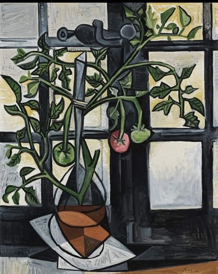 Pablo Picasso 
Tomato Plant, 1944
Oil on canvas
Private collection