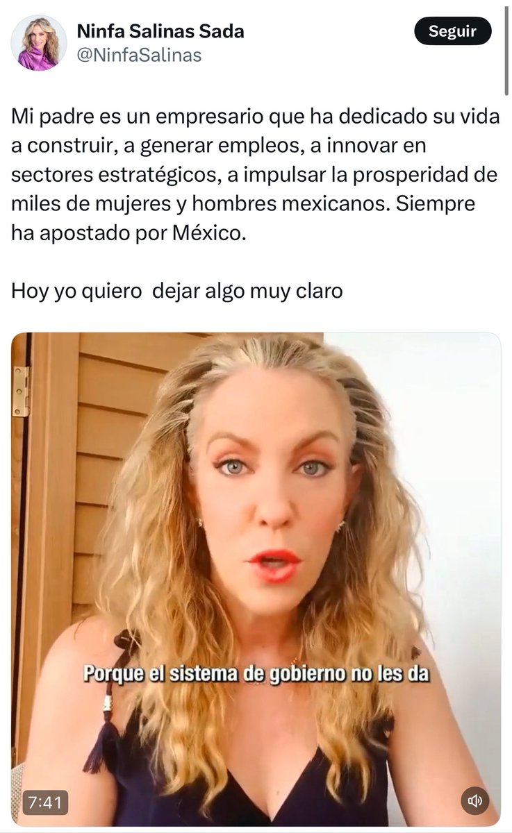 Por un momento imaginé un mundo mejor y pensé que había salido a pedir disculpas por lo que ha hecho su padre.